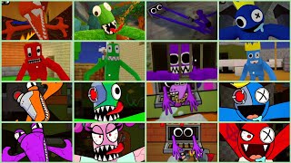 Rainbow Friends vs Craft vs Alphabet Lore vs Alphabet War | Top 4 Games Jumpscare Status