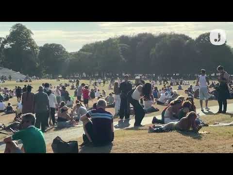 Crowds gather at Phoenix Park to see partial solar eclipse take place