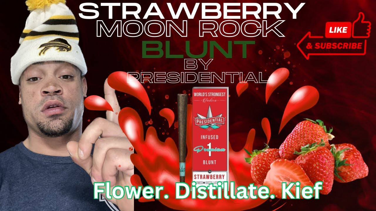 Strawberry Moon Rock Madness By Presidential THC. The Ultimate 49%THC Pre-Rolled Blunt