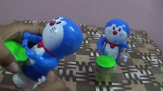 Kids Enjoy While Doraemon Playing With Drum