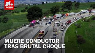 Choca autobús de pasajero contra tráiler en la México-Puebla; Hay una persona muerta
