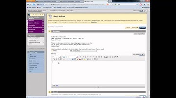 Using the "subscribe" button in Blackboard Discussion forums