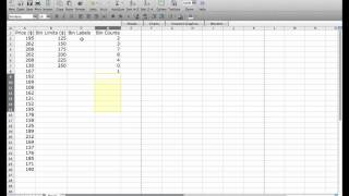 Creating a Histogram in Excel