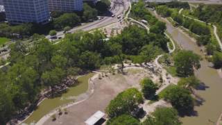 Buffalo Bayou Park Aerial View - Houston