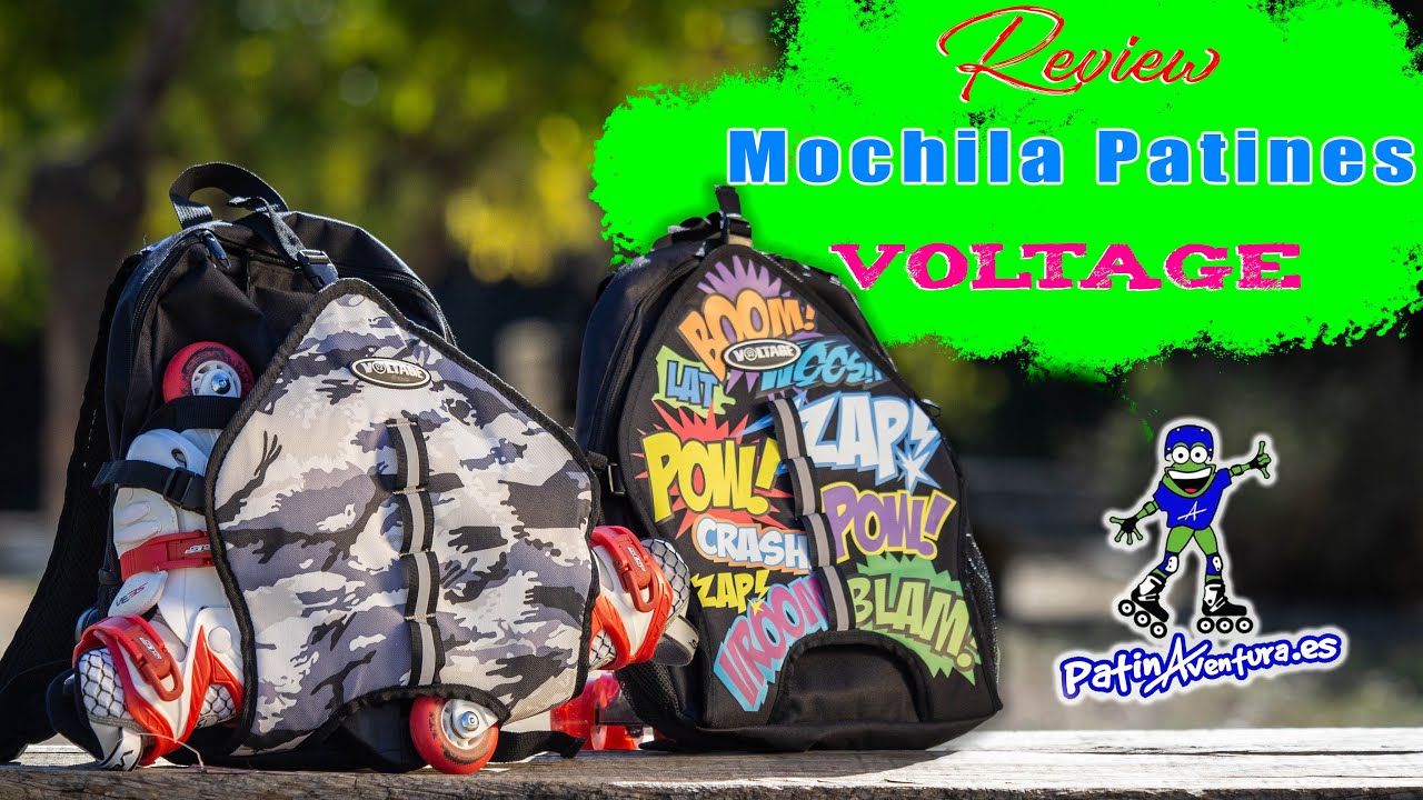 Como poner patines en Mochila porta Patines y Skate Voltage 