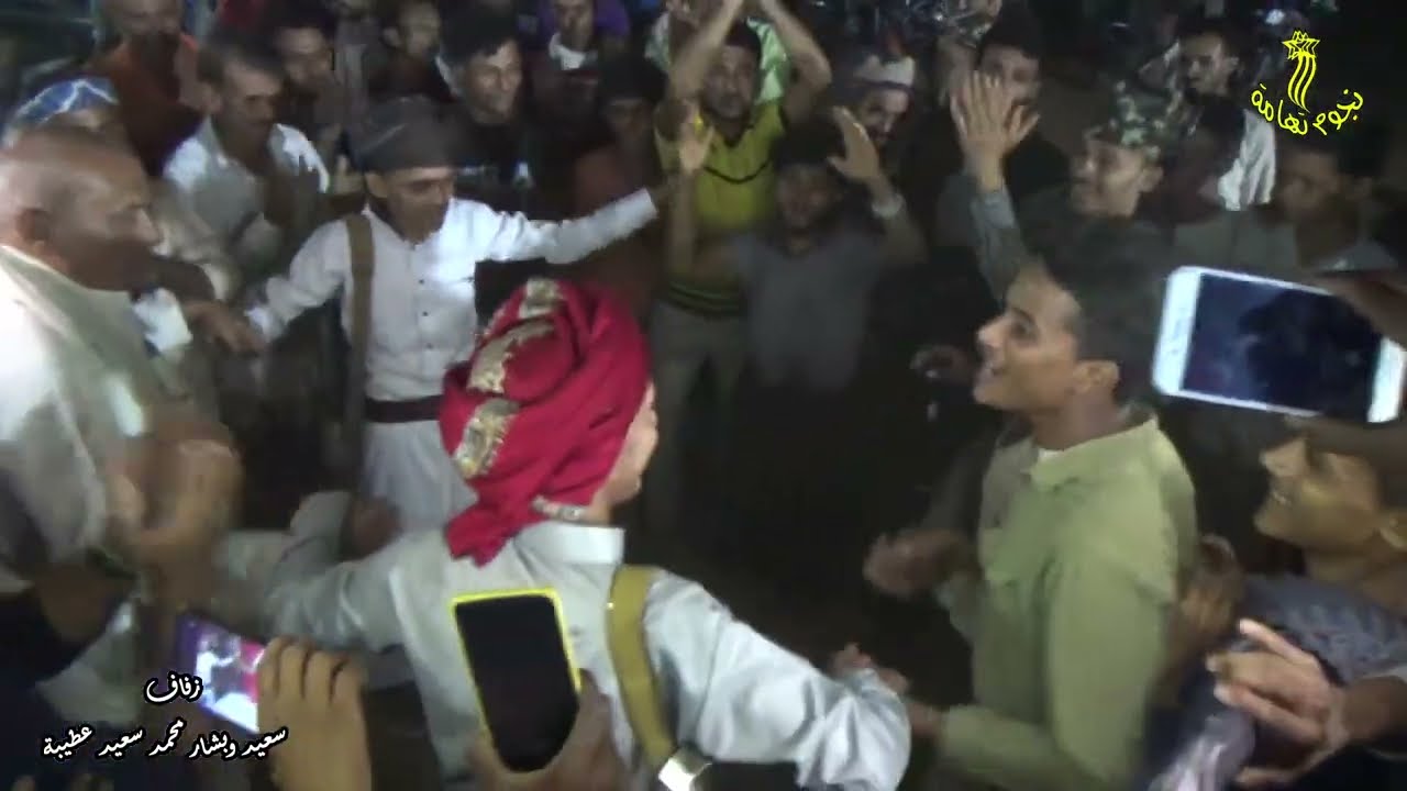 فرحة ورقص زفاف ليلة السرية للأخوين سعيد وبشار عطيبي غناء المنشد ابراهيم حبيب بقرية عطيبة