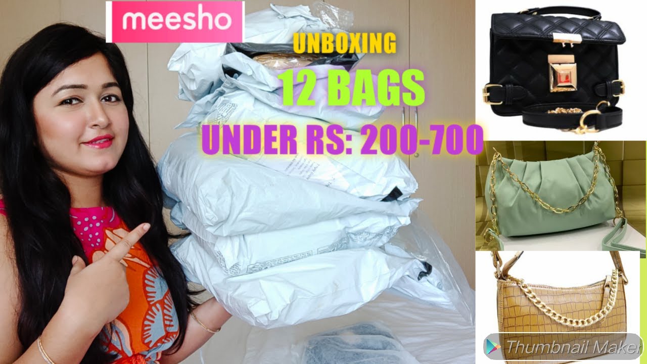 Meesho 12 Best Quality Bags Haul Start Rs:212/ Sling Bag, Hand Bag ...