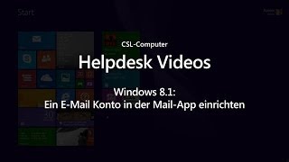 CSL-Helpdesk: Ein Konto in der Mail-App von Windows 8.1 anlegen