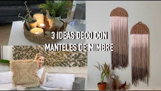 3 IDEAS super CHULAS para hacer con manteles de MIMBRE | #manualidades  #diy