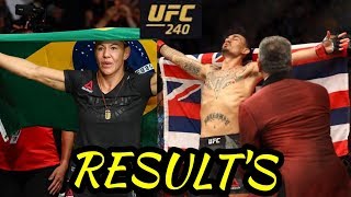 Ufc 240 Results Highlights Holloway Vs Edgar - Ryk