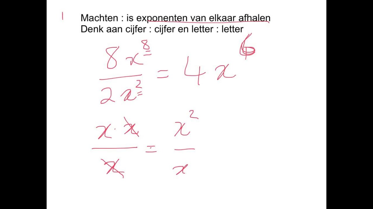2 HAVO/VWO Les 7 Machten Plus Min Keer Gedeeld Door YouTube