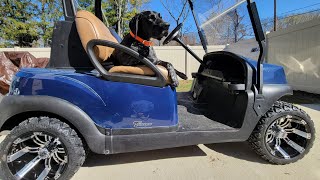 Electric Golf Cart wheels, no lift needed.