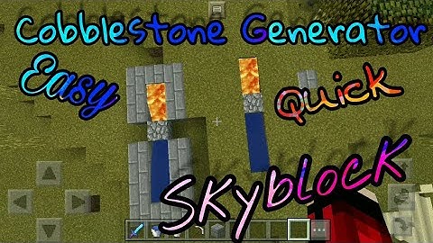 How to make a Cobblestone Generator in Minecraft | Skyblock | Simple | Quick | Easy