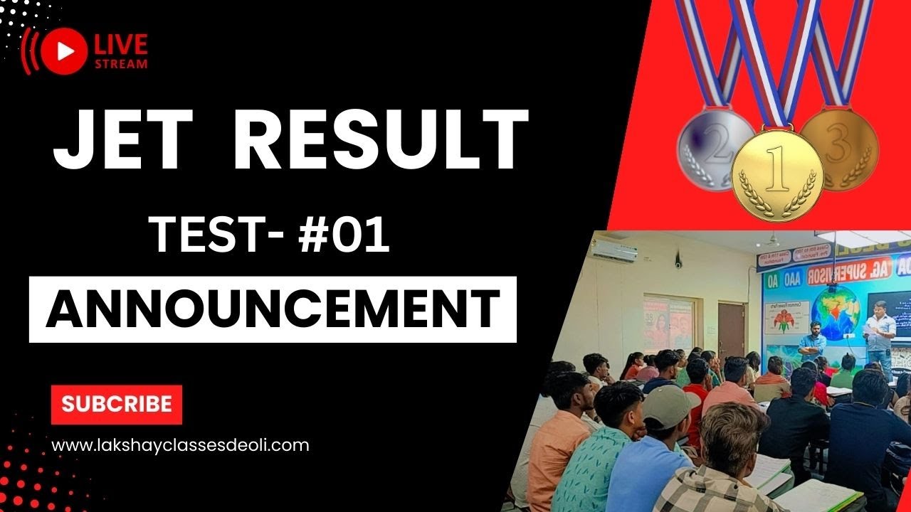 JET TEST RESULT 2024 | 1st TEST RESULT ANNOUNCE | JET TEST 2024 TOPPER LAKSHAY CLASSES  | RAHUL SIR