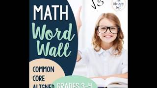 Math Word Wall Grades 3-4