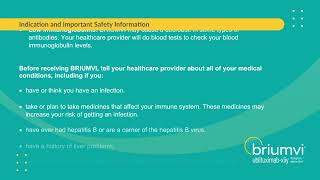 BRIUMVI Indication and Important Safety Information