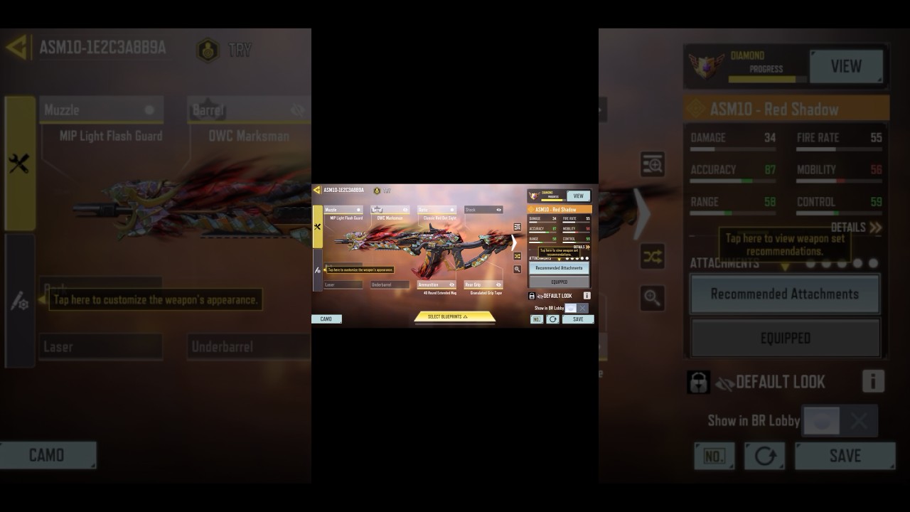 Best loadout for asm10 red shadow call of duty mobile 