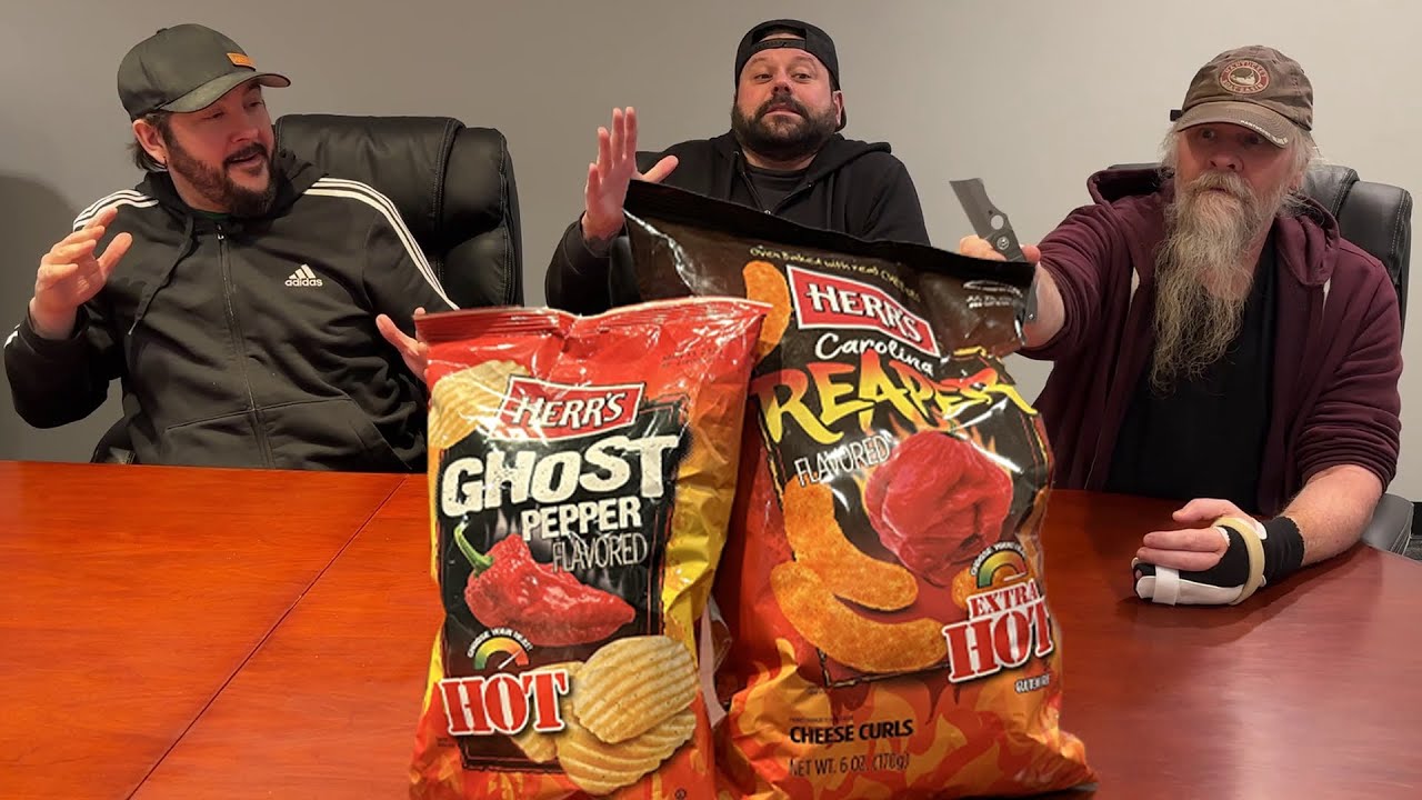 Are These HOT? Herr's Carolina Reaper Cheese Curls vs Ghost Pepper Chips!