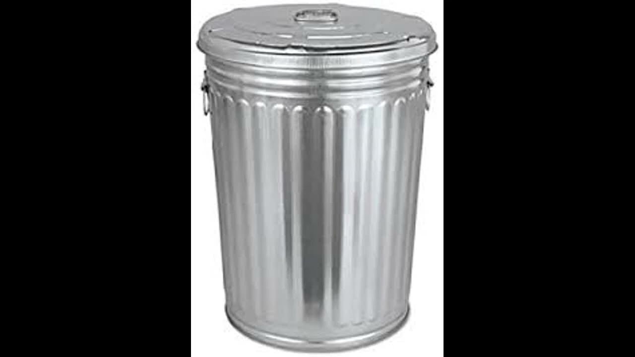 Metal trash can hit sound effect ASMR