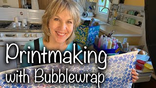 Printmaking with Bubblewrap