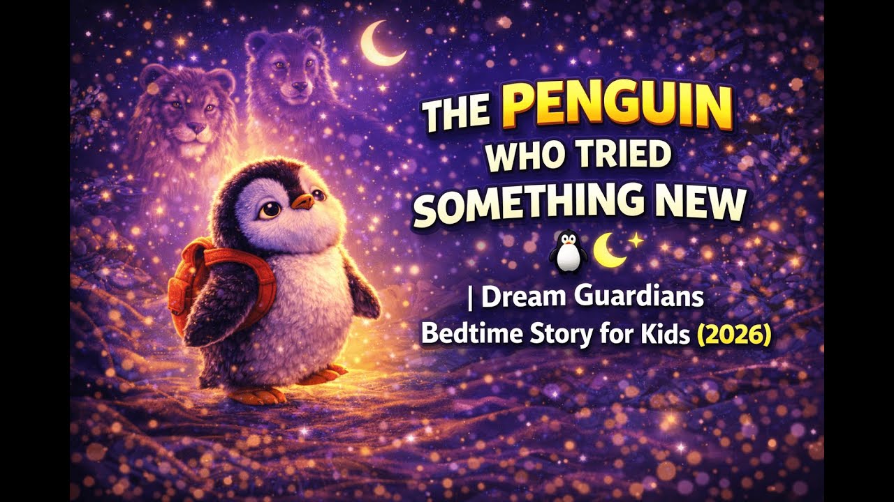 The Penguin Who Tried Something New 🐧🌙 | Dream Guardians Bedtime Story for Kids (2026)