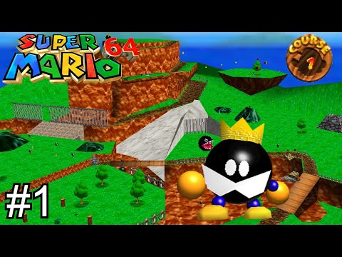 【超級瑪利歐64 #1︱Super Mario 64 Walkthrough #1】炸彈兵的戰場︱Bob-omb Battlefield (中英對照)