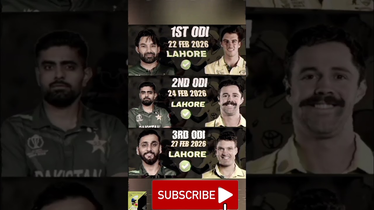 Pakistan vs Australia ODI Series 2026 Schedule & Match Details 