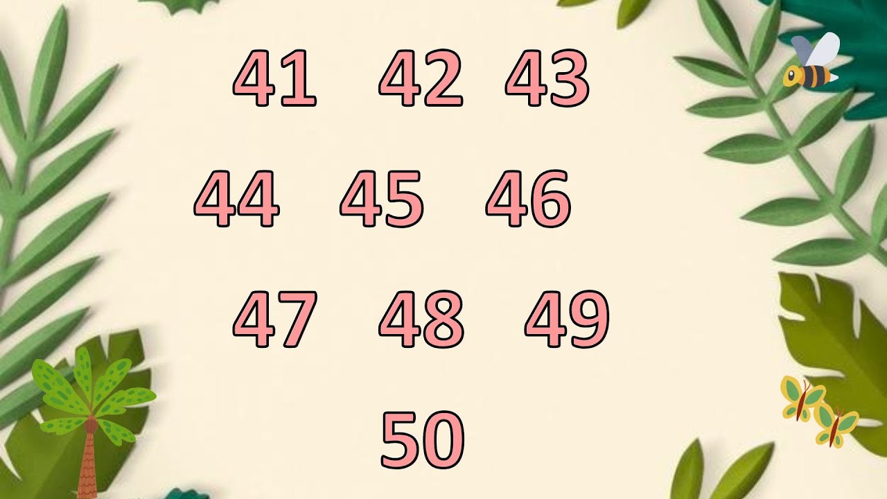 Learn Numbers 41 to 50 for Kids | Fun Counting Video with Voice and Animation | Kiddie Cartoons