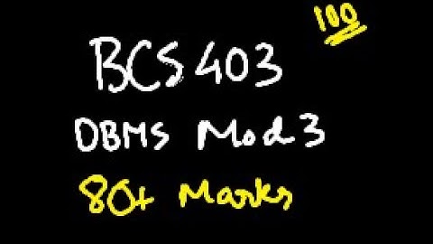 DBMS MODULE 3 BCS403 DATABASE MANAGEMENT SYSTEM | 22 Scheme VTU 4th SEM CSE