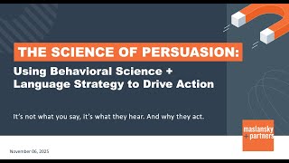 [Webinar] The Science of Persuasion: Using Behavioral Science + Language Strategy to Drive Action Profile