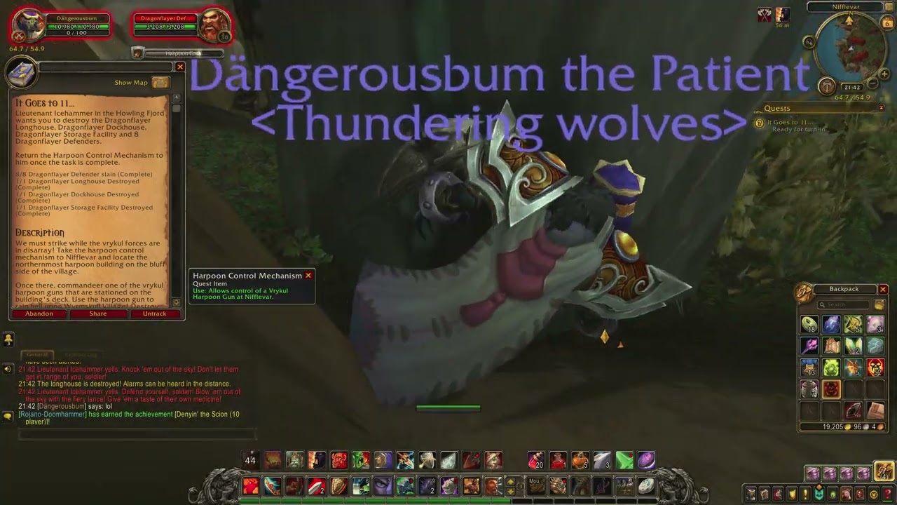 WOW The Dlo2 門徒 US 11 World of Warcraft: It Goes to 11 - Quest ID 11421 (Gameplay