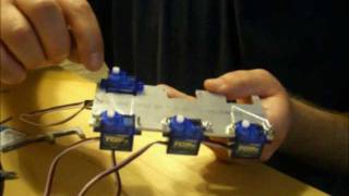Dirt cheap hexapod robot servo mounting