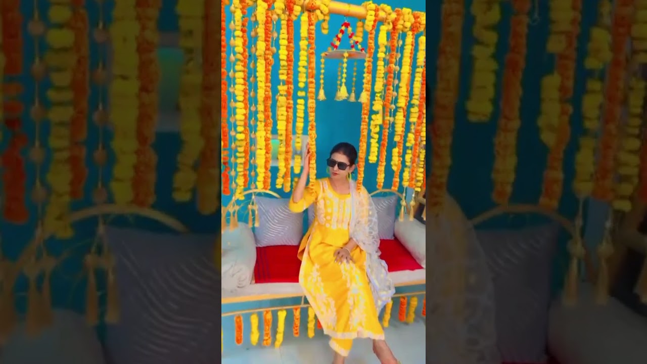 Swing | Decorated flower swing | marriage decor | Haldi day