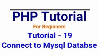 Connect to MySQL with PHP in XAMPP | Creating Database & Tables  | PHP tutorial in Hindi part - 19