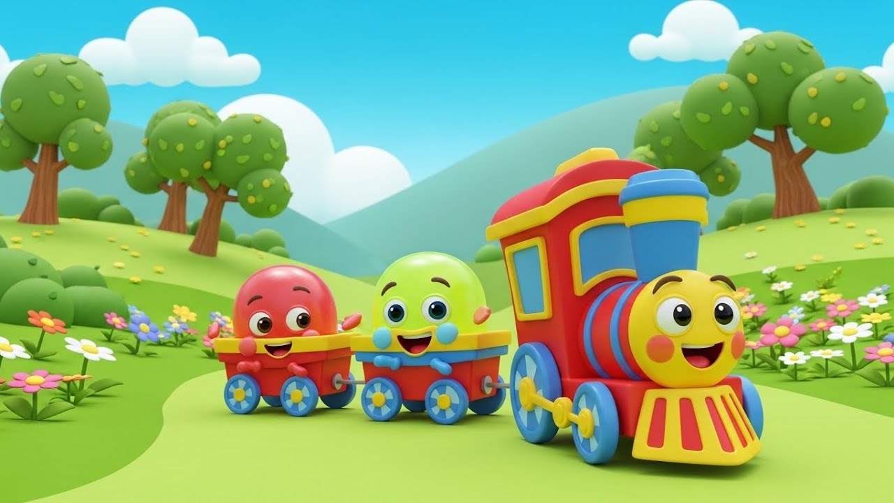 Number Train Remix | kids nursery rhymes | Baby Song, Counting Train Cartoon 🚂🎶