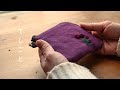 手縫いで作る小さな小銭入れ/刺繍はマカベアリスさんのお花/ハギレで作る布小物/のんびり手縫い