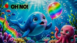 🎈 Bubbles Lost His Rainbow Balloon! 🐋 | Kids Songs & Nursery Rhymes | Tiny Ocean Friends