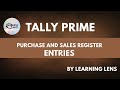 TALLY PRIME | PURCHASE AND SALES ENTRIES | BY LEARNING LENS #viral #trending #learninglens 