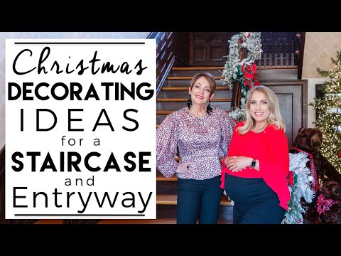 CHRISTMAS Decorating Ideas for an Entryway and Staircase | Kinwoven Christmas