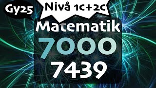 Matematik 7000 Nivå 1c+2c 7439 matte 2c gy25
