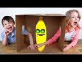 What's in the Box!? Roblox Villains Challenge! With Roblox Banana Eats IRL!
