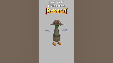 Low-poly Livingstone PS1 #3dart#rayman #lowpoly #ps1 #n64