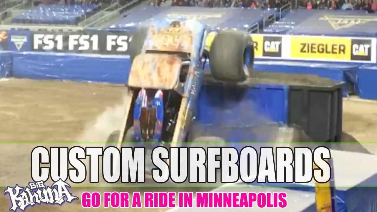 Custom Surf Boards Go For A Ride In The Big Kahuna Monster Truck