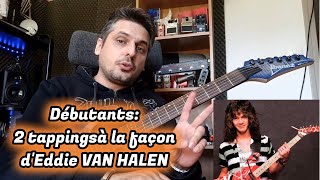 Deux façons de jouer en Tapping à la VAN HALEN + mon article hommage #vanhalen #beginner #tapping