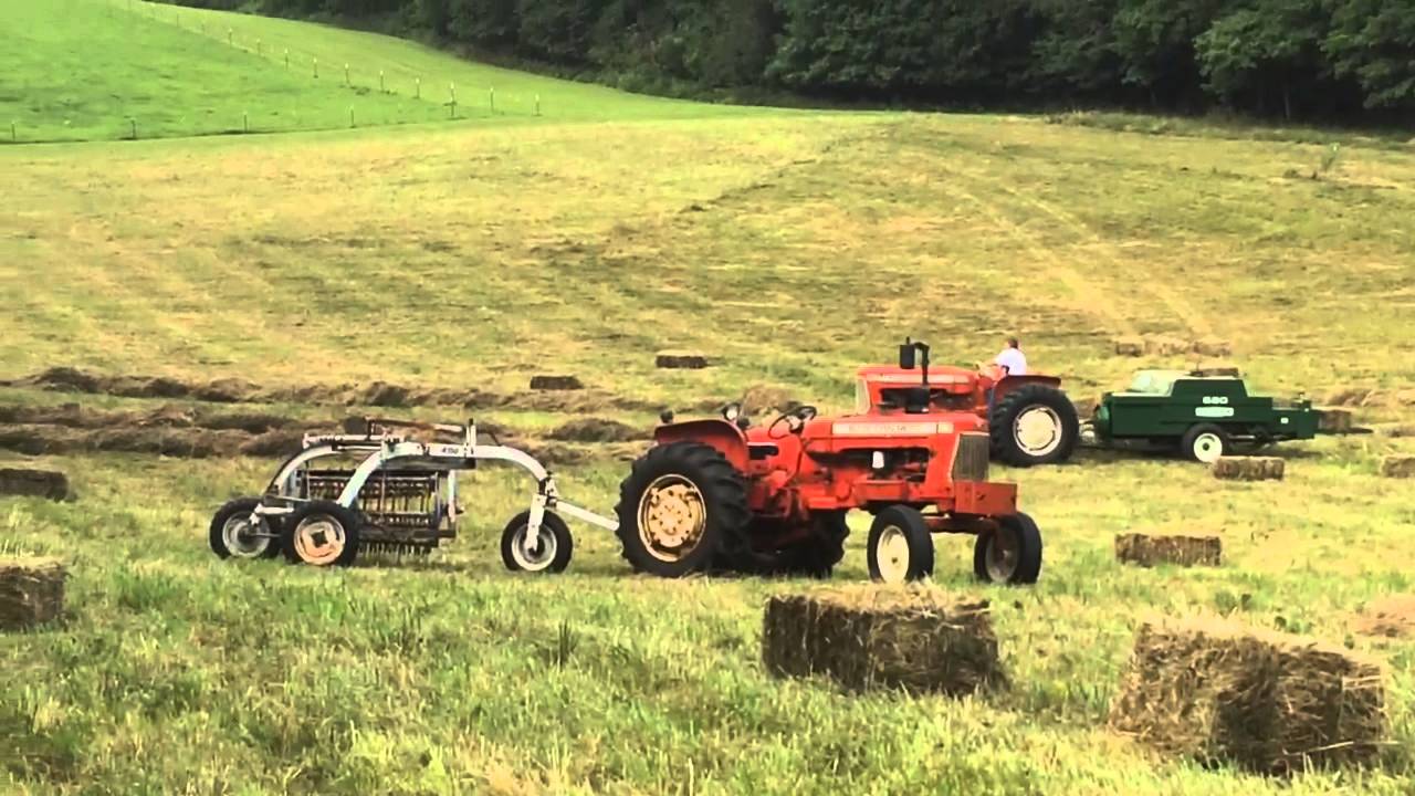 Oliver 620 baler allis d17. Tractor baling hay ohio YouTube