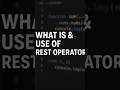 Explained Rest Operator in JavaScript | CodingClash | #coding #javascript