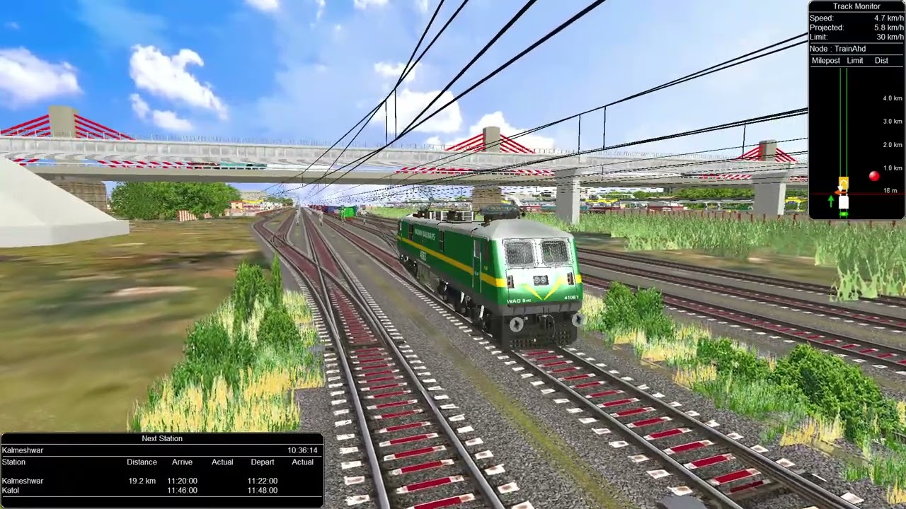 WAG-9 Freight Action on Electrified Route | Realistic MSTS Gameplay