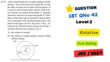 SBT Rotation Q41 solution | Pure Rotation of Rod in a Cylinder | JEE / NEET
