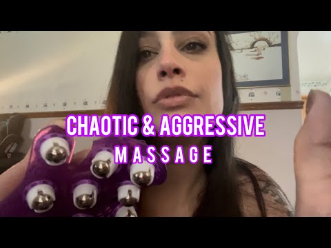 Fast Chaotic ASMR Massage w/ Cracking Sounds