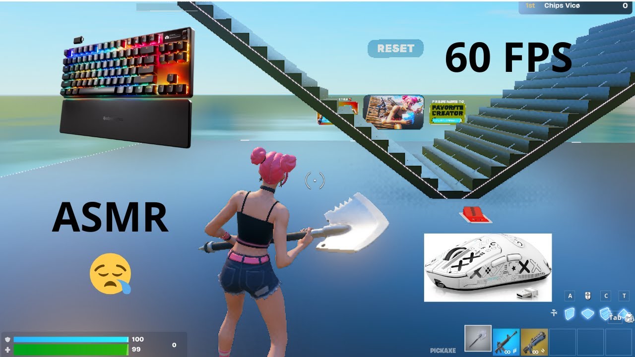 Steelseries Apex Po TKL ASMR 😴 1V1 BuildFight Satisfying Keyboard Fortnite 60 fps